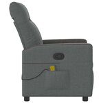 vidaXL Fauteuil de massage inclinable Gris foncé 69 x 86 x 100 cm
