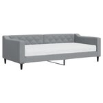 vidaXL Lit de jour avec matelas gris clair 90x200 cm tissu