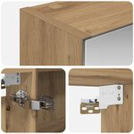 vidaXL Armoire Miroir de Salle de Bain Chêne artisan 50 x 14 5 x 70 cm