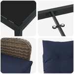 vidaXL Ensemble de salle à manger pour jardin 3 Pièces Gris polyrotin
