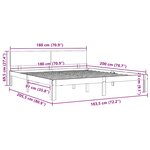 vidaXL Cadre de lit sans matelas 180x200 cm