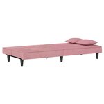 vidaXL Canapé-lit rose velours