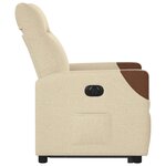 vidaXL Fauteuil inclinable électrique crème tissu