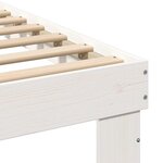 vidaXL Cadre de lit avec tête de lit Blanc 120 x 200 cm Pin massif