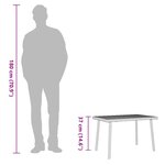 VidaXL Table basse de jardin rectangulaire marron 60x40x37 cm rotin