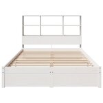 vidaXL Lit bibliothèque sans matelas blanc 120x200 cm bois pin massif