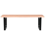 vidaXL Étagère de vasque murale acier et bois de chêne massif