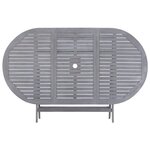 vidaXL Ensemble à manger de jardin 9 Pièces Bois d'acacia massif Gris