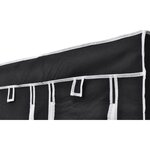 vidaXL Garde-robe pliable Noir 110 x 45 x 175 cm