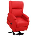 vidaXL Fauteuil Rouge Similicuir