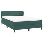 vidaXL Sommier à lattes de lit et matelas vert foncé 160x220cm velours