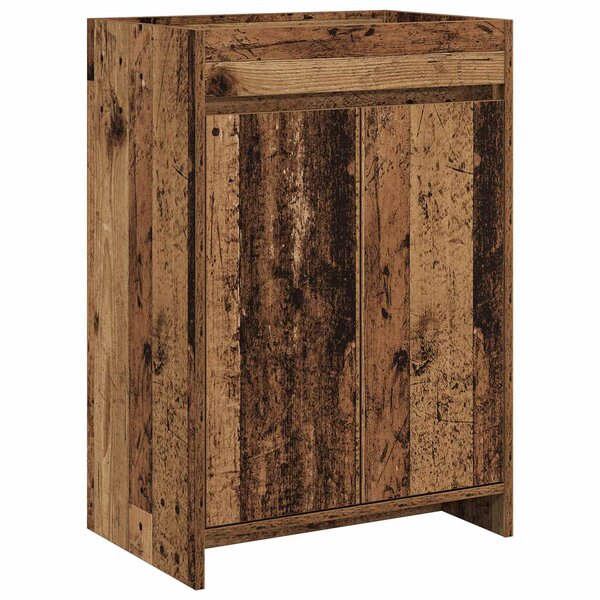 vidaXL Meuble sous lavabo de salle de bain Bois ancien
