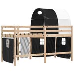 vidaXL Lit mezzanine enfants avec tunnel sans matelas 90x190 cm