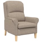 vidaXL fauteuil Taupe 76 x 94 x 102 cm Microfibre