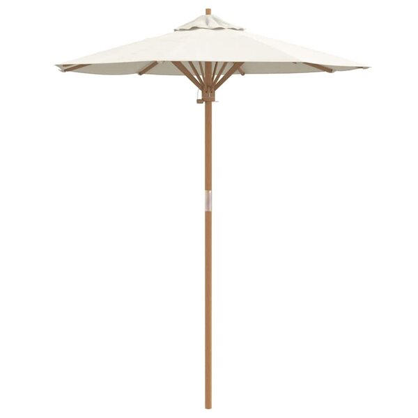 vidaXL Parasol de jardin Blanc crème 180 x 180 x 230 cm Bambou