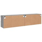 vidaXL Meubles TV muraux et lumières LED 2Pièces sonoma gris 80x30x40 cm