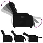 vidaXL Fauteuil inclinable électrique Noir Similicuir