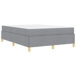 vidaXL Cadre de lit avec matelas Gris clair 140 x 200 cm tissu