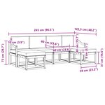 vidaXL Ensemble de canapés d'extérieur 6 pc Blanc et anthracite
