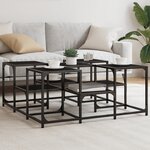 vidaXL Table basse noir 91x91x40 cm bois d'ingénierie