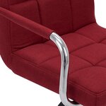 vidaXL Chaises de bar lot de 2 bordeaux tissu