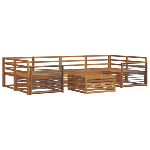 vidaXL Ensemble de canapés d'extérieur 7 pc Naturel