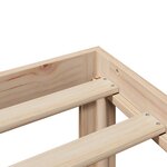 vidaXL Cadre de lit avec tête de lit 135x190 cm bois de pin massif