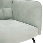 vidaXL Chaise à bascule Gris clair Velours