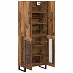 vidaXL Haut Armoire 2 Pièces Bois Ancien Bois Aggloméré et Verre