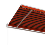 vidaXL Auvent rétractable automatique 450x350 cm Orange et marron