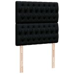 vidaXL Sommier à lattes de lit avec matelas Noir 90x190 cm Tissu