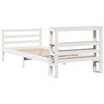 vidaXL Cadre de lit sans matelas blanc 75x190 cm bois de pin massif