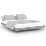 vidaXL Cadre de lit sans matelas sonoma gris 160x200cm bois ingénierie