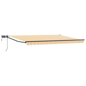 vidaXL Store rétractable manuel avec LEDs 5 x 3 m