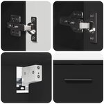 vidaXL Ensemble de mobilier de salle de bain avec tiroir 2 Pièces Noir