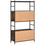 vidaXL Bibliothèque chêne fumé 80x30x145 5 cm bois d'ingénierie et fer