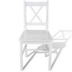 vidaXL Chaises à manger lot de 2 blanc bois de pin