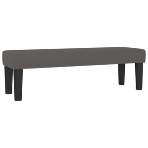 vidaXL Banc Gris 100x30x30 cm Similicuir