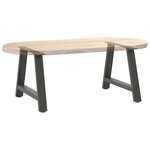 vidaXL Pieds de table basse en forme de A 2 pièces Anthracite 70 x (42-43) cm Acier