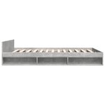 vidaXL Cadre de lit avec tiroirs sans matelas gris béton 120x200 cm