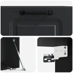 vidaXL Meuble TV mural Noir 59 5 x 41 x 30 cm Bois d'ingénierie