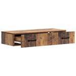 vidaXL Table d'appoint murale 87 5 x 34 5 x 17 cm Bois d'ingénierie