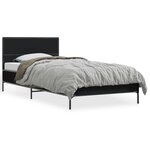 vidaXL Cadre de lit sans matelas noir 90x190 cm