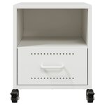 vidaXL Tables de chevet 2 Pièces blanc 36x39x43 5 cm acier