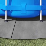 vidaXL Bâche de piscine gris clair Ø428 cm géotextile polyester