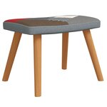 vidaXL Chaise à bascule avec tabouret Patchwork Tissu