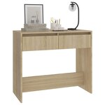 vidaXL Table console chêne sonoma 89x41x76 5 cm bois d'ingénierie