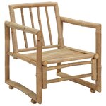 vidaXL Chaises de jardin avec coussins lot de 2 Bambou