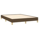 vidaXL Cadre de lit sans matelas marron foncé 160x200 cm tissu