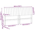 vidaXL Tête de lit capitonnée Gris foncé 180 cm Pin massif